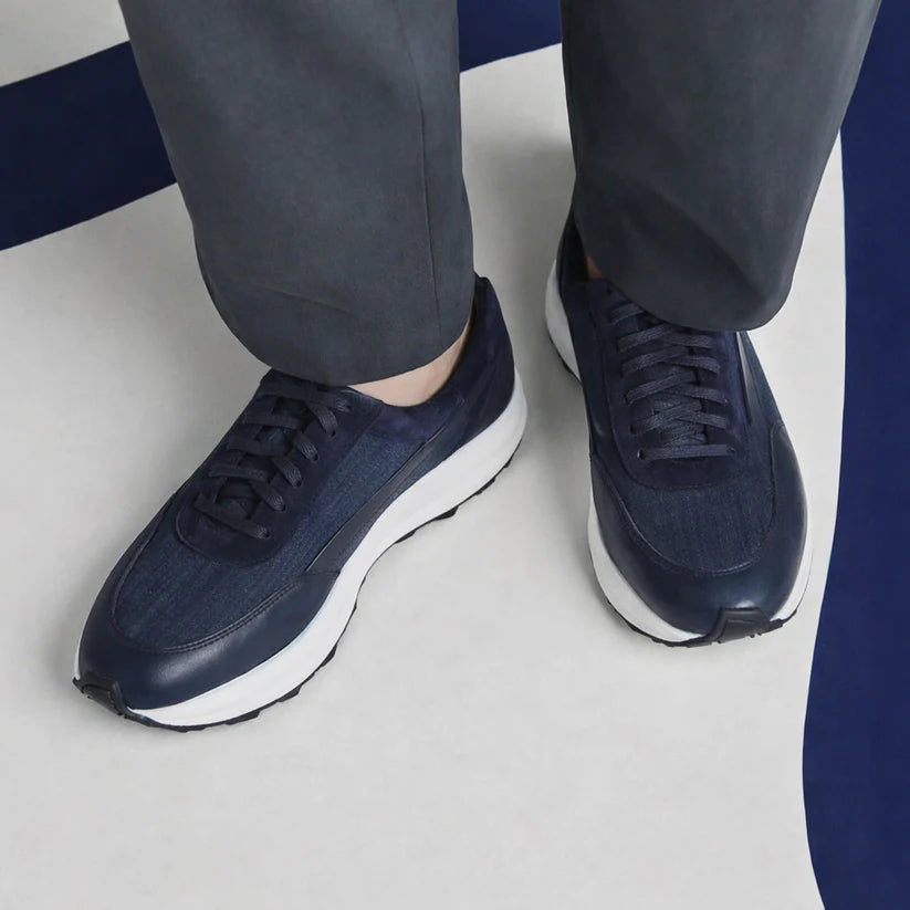 Trust Shoes D4200Y Erkek Sneaker Spor Ayakkabı – Hakiki Deri & Süet Hafif EVA Taban Günlük Kullanım