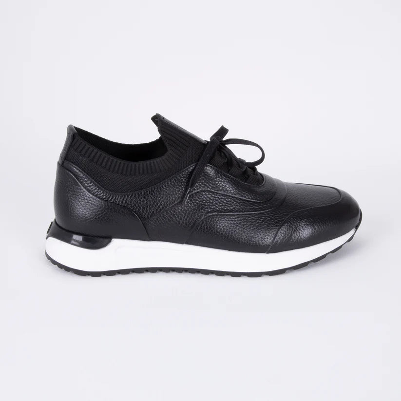 Trust Shoes D546T Erkek Sneaker Spor Ayakkabı, Hakiki Deri & Knit Üst, EVA Taban Günlük Kullanım