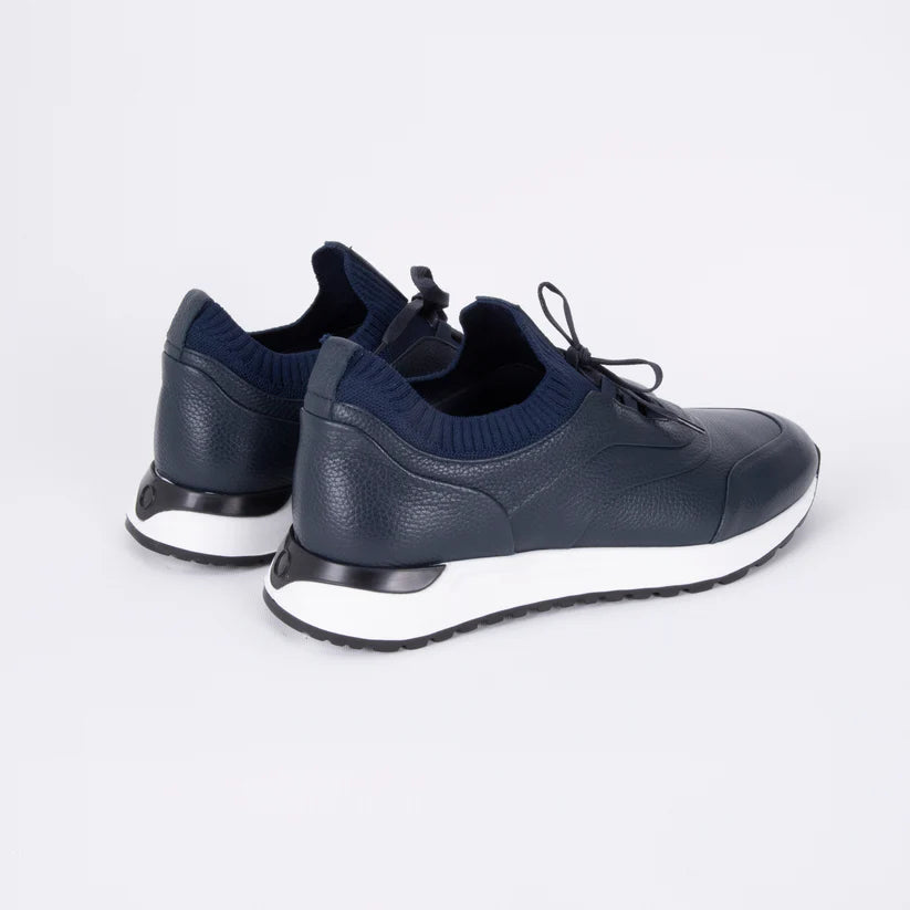 Trust Shoes D546T Erkek Sneaker Spor Ayakkabı, Hakiki Deri & Knit Üst, EVA Taban Günlük Kullanım