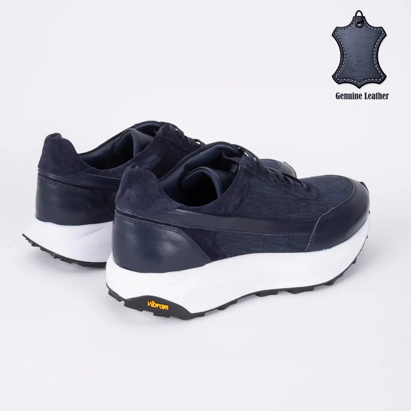 Trust Shoes D4200Y Erkek Sneaker Spor Ayakkabı – Hakiki Deri & Süet Hafif EVA Taban Günlük Kullanım