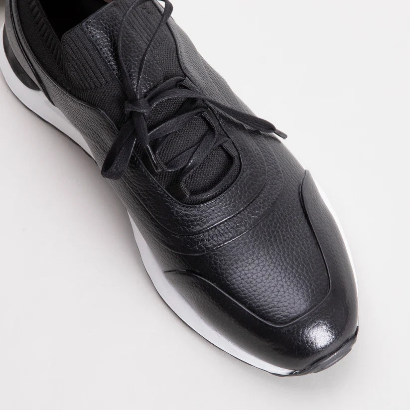 Trust Shoes D546T Erkek Sneaker Spor Ayakkabı, Hakiki Deri & Knit Üst, EVA Taban Günlük Kullanım