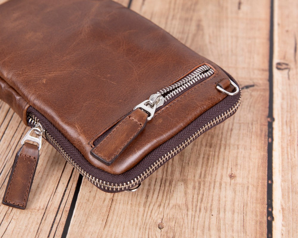 Nino Hakiki Deri, El Yapımı Erkek Çantası, Antik Kahve