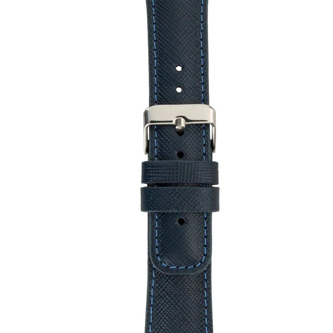 Hakiki Deri, El Yapımı, Saat Kordonu, 22 mm Ölçü, Okyanus Mavi