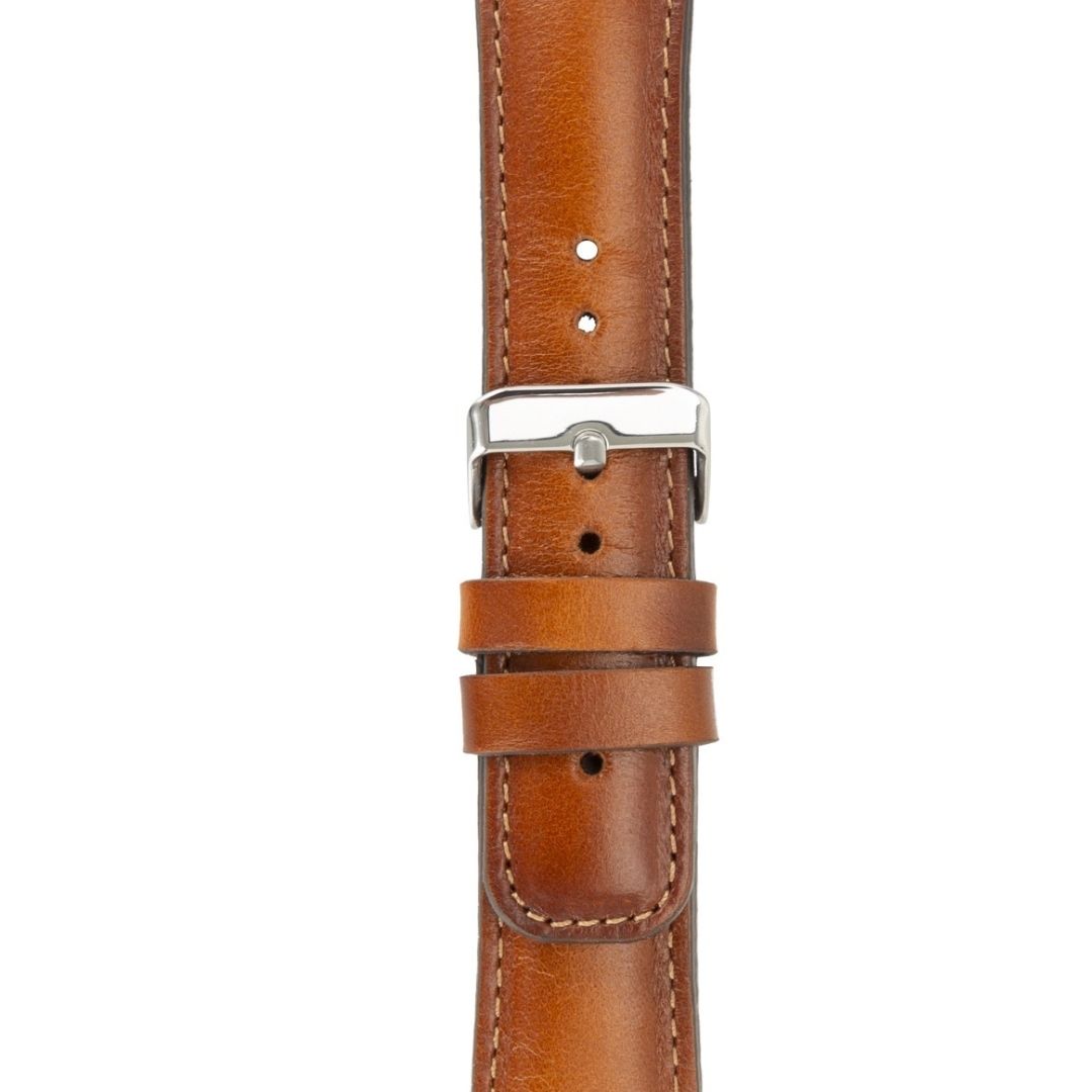 Hakiki Deri, El Yapımı, Saat Kordonu, 22 mm Ölçü, Rustik Taba