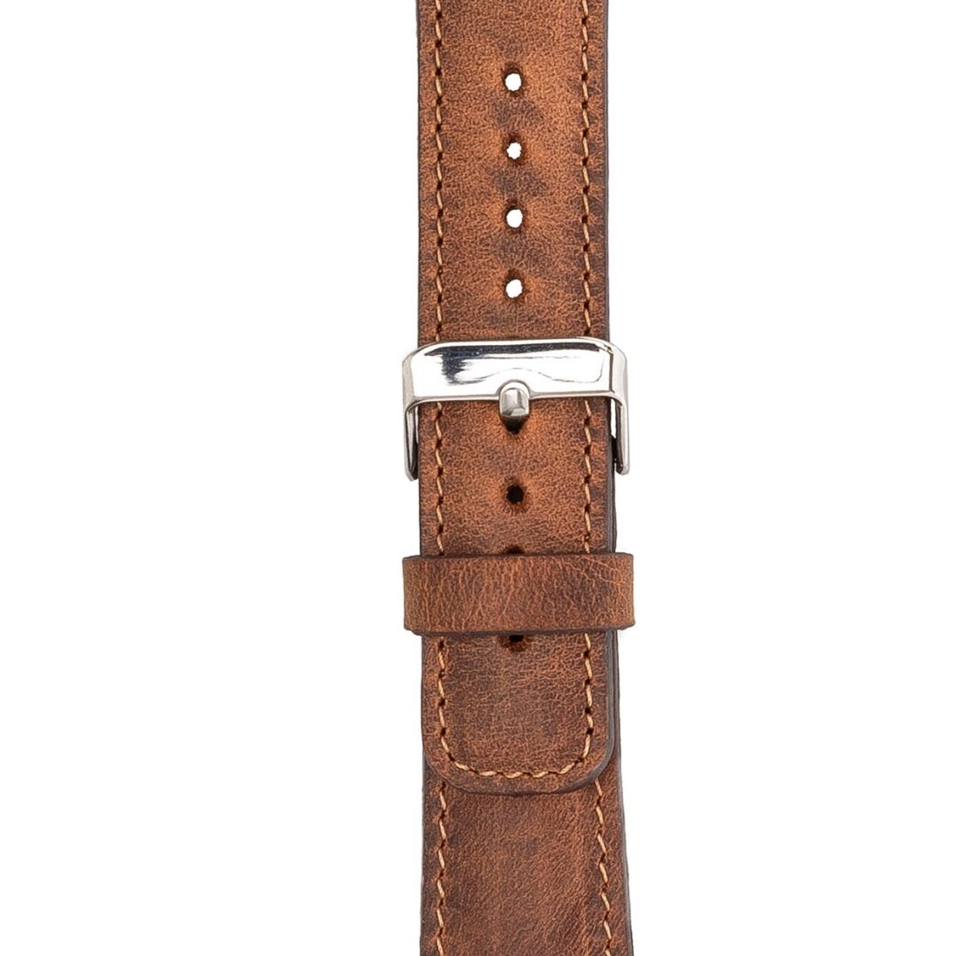 Hakiki Deri, El Yapımı, Saat Kordonu,, 22 mm Ölçü, Kahve
