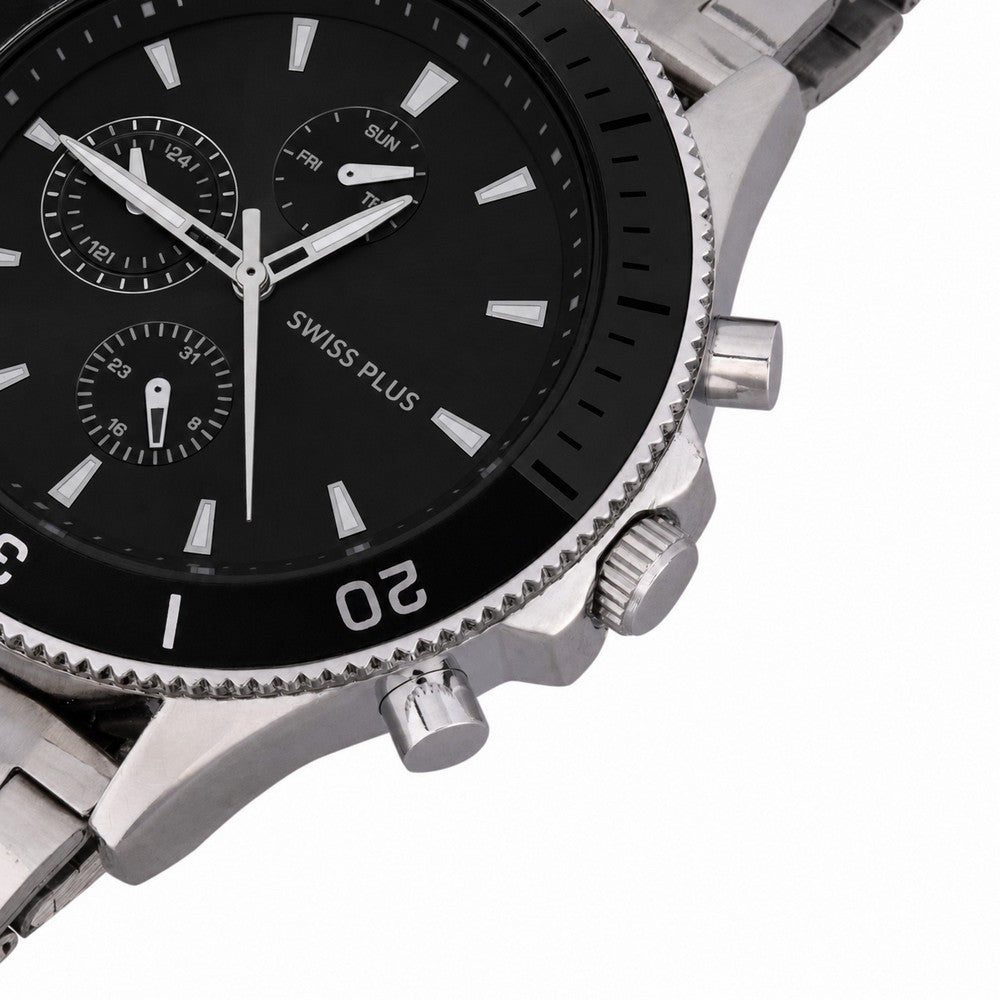 Erkek Kol Saati - Essential Collection - Model-7 ST3504AGS Luxury Black/Silver