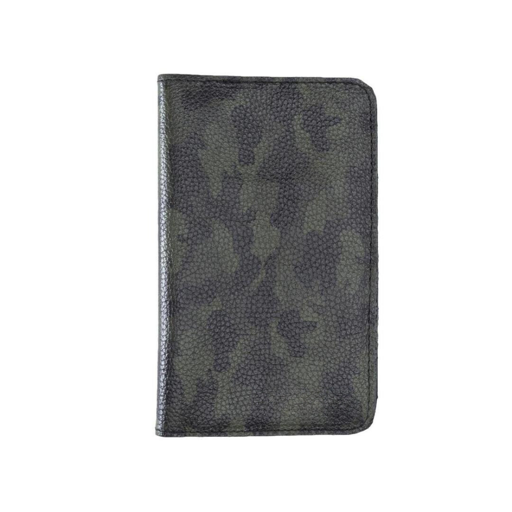 Leony Hakiki Deri, El Yapımı, Kartlık Bölmeli Kılıf, 6 Kart Bölümü, Kamuflaj Yeşil