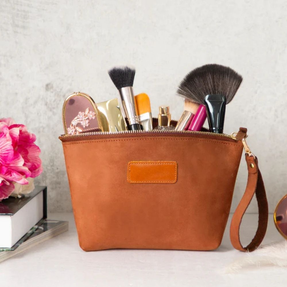 Luna Kadın Seyahat Kozmetik Bakım Makyaj Çantası Organizer Tan Rengi
