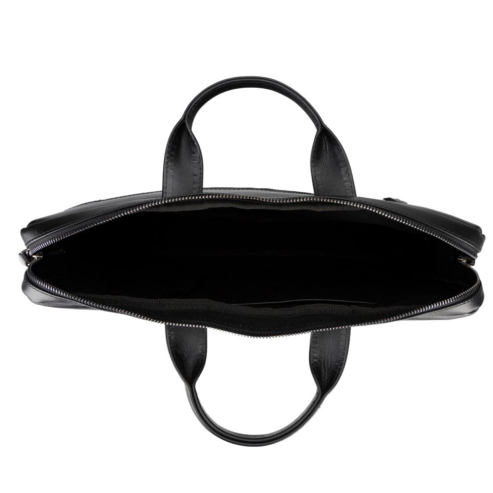 Siyah Rustik Deriden Çanta, Bagaj Etiketi ve Anahtarlık Paketi