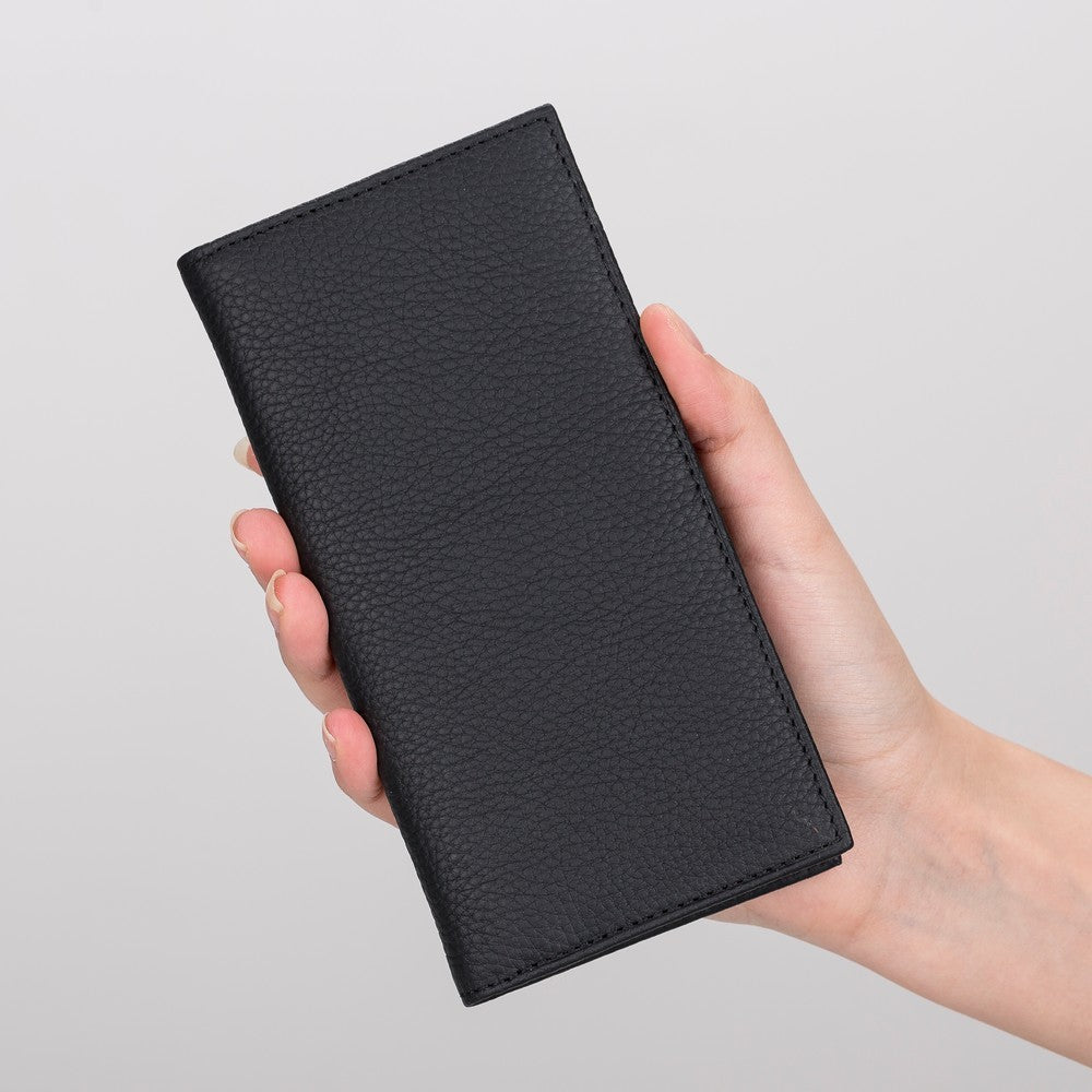 Beartriz Hakiki Deri, El Yapımı Cüzdan,,16 Adet Kart bölümü, Dokulu Siyah
