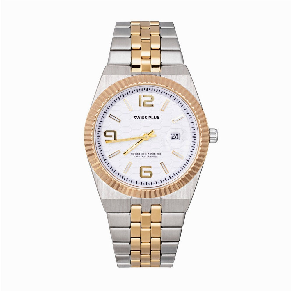 Erkek Kol Saati - Signature Collection - Model-10 ST3442AGS White/Gold