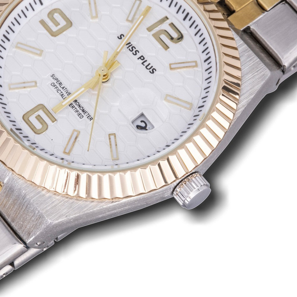 Erkek Kol Saati - Signature Collection - Model-10 ST3442AGS White/Gold