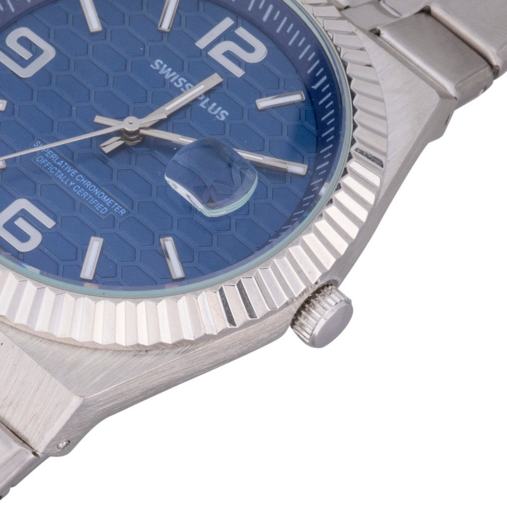 Erkek Kol Saati - Signature Collection - Model-1 ST3442AGS Blue/Silver