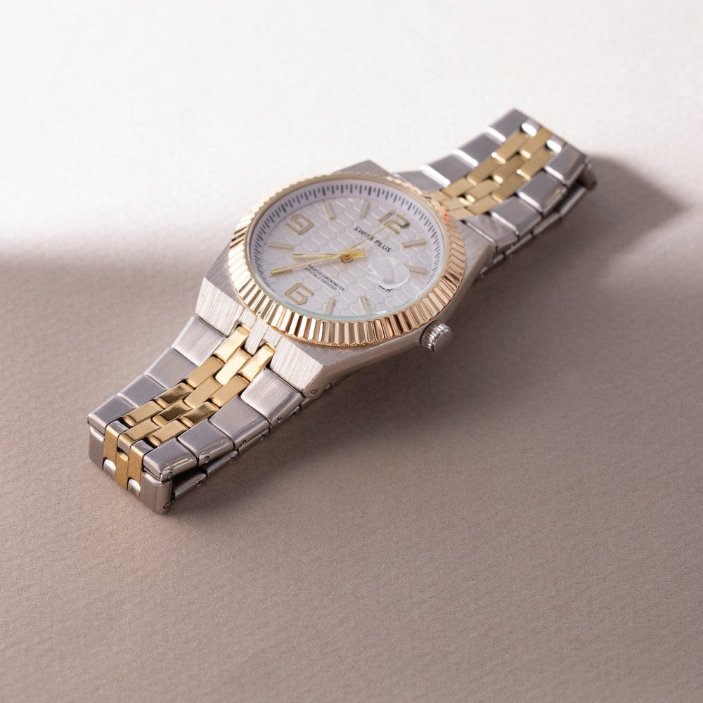 Erkek Kol Saati - Signature Collection - Model-10 ST3442AGS White/Gold