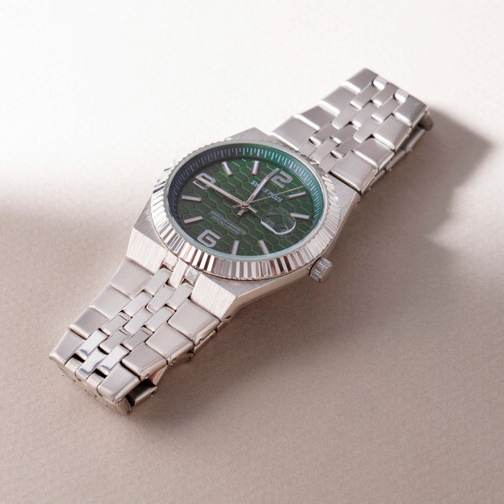 Erkek Kol Saati - Signature Collection - Model-2 ST3442AGS Green/Silver