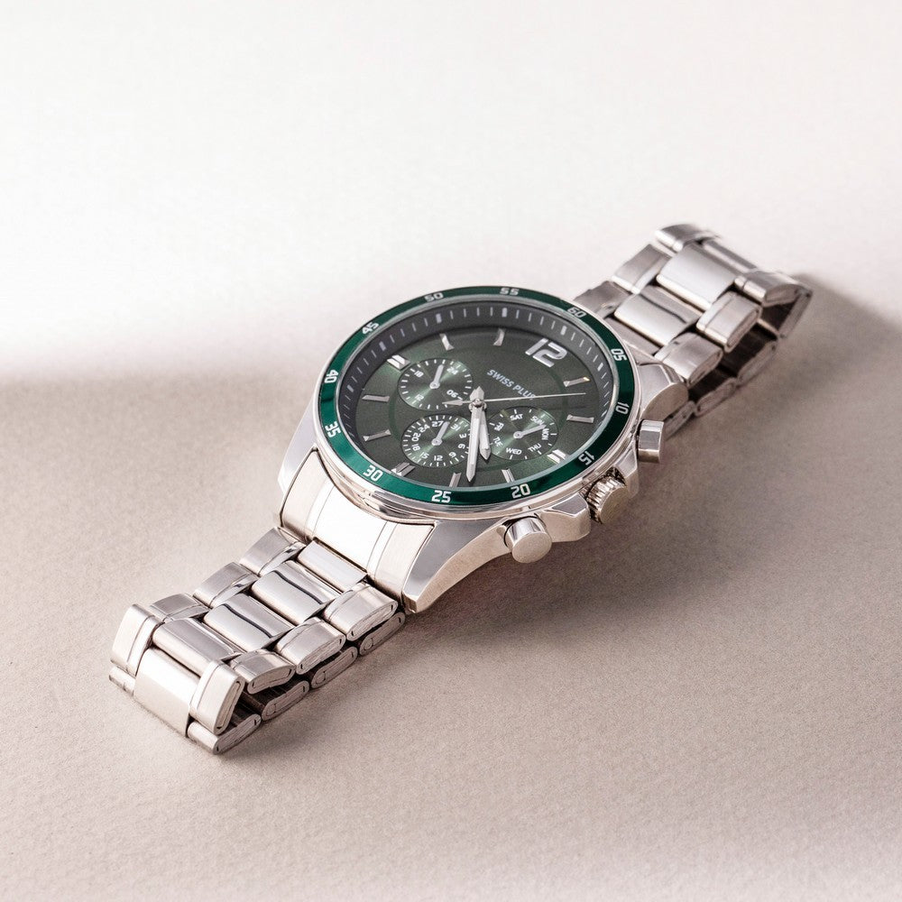 Erkek Kol Saati - Essential Collection - Model-2 ST3516AGS Green/Silver