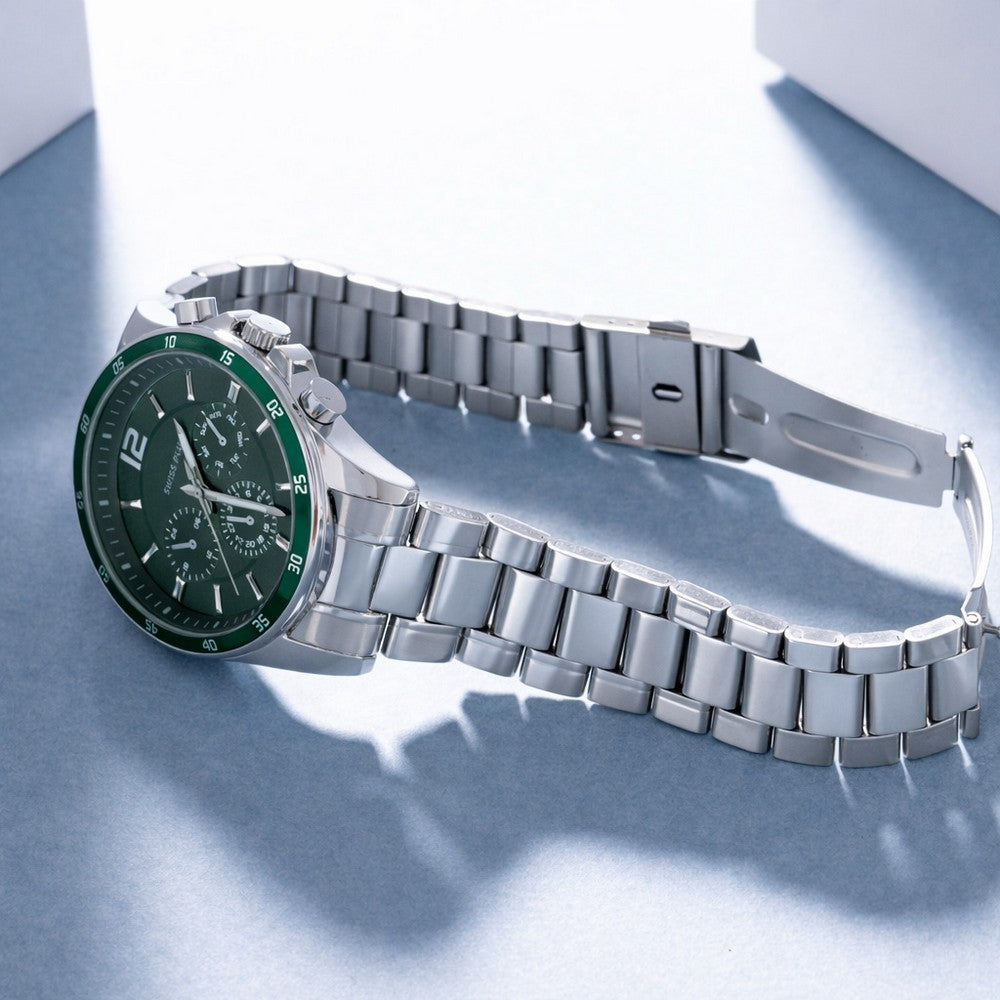 Erkek Kol Saati - Essential Collection - Model-2 ST3516AGS Green/Silver
