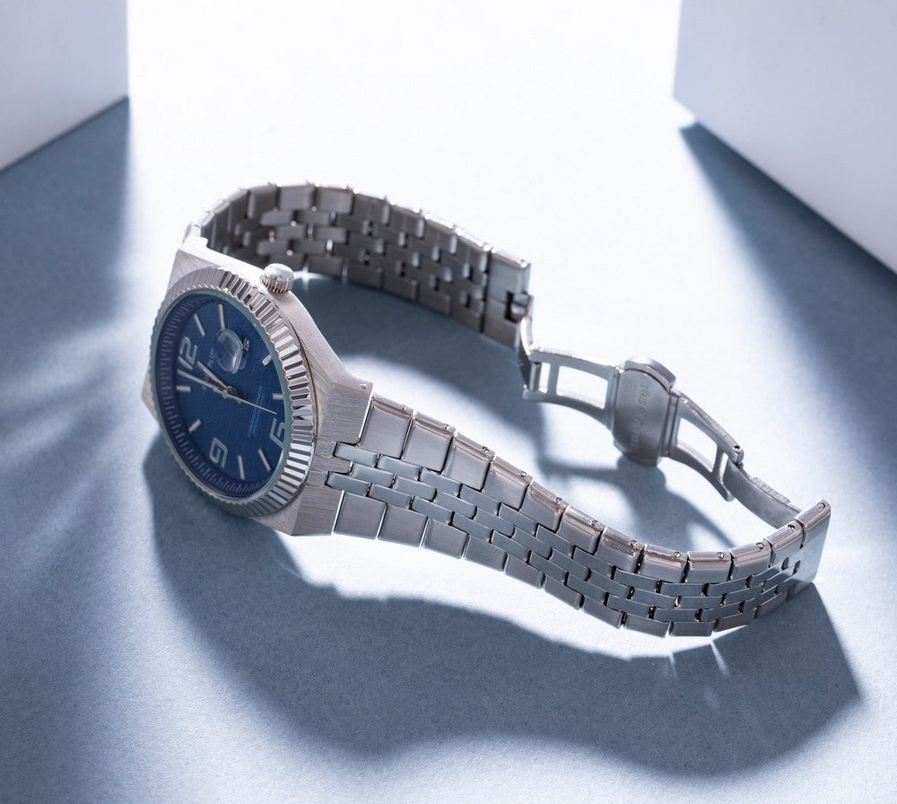 Erkek Kol Saati - Signature Collection - Model-1 ST3442AGS Blue/Silver
