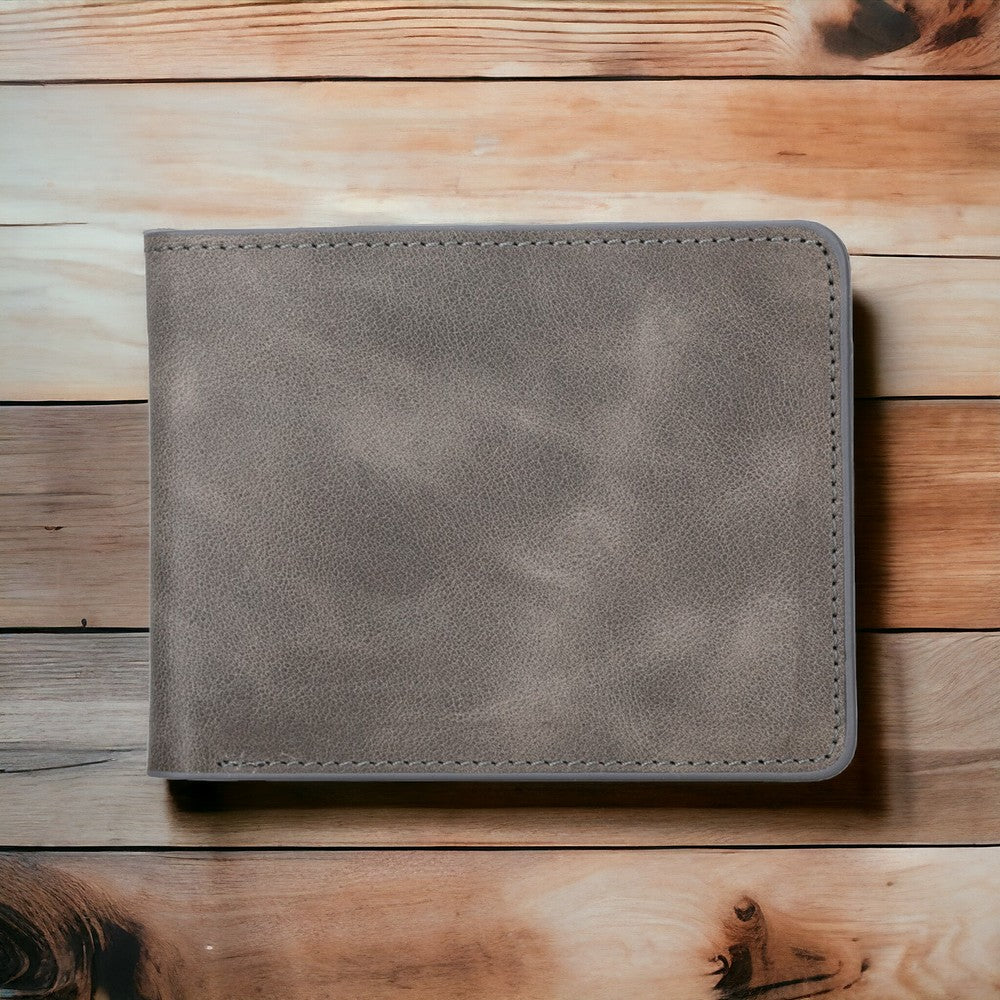 Pier Hakiki Deri, El Yapımı Erkek Cüzdan, Rustik Gri