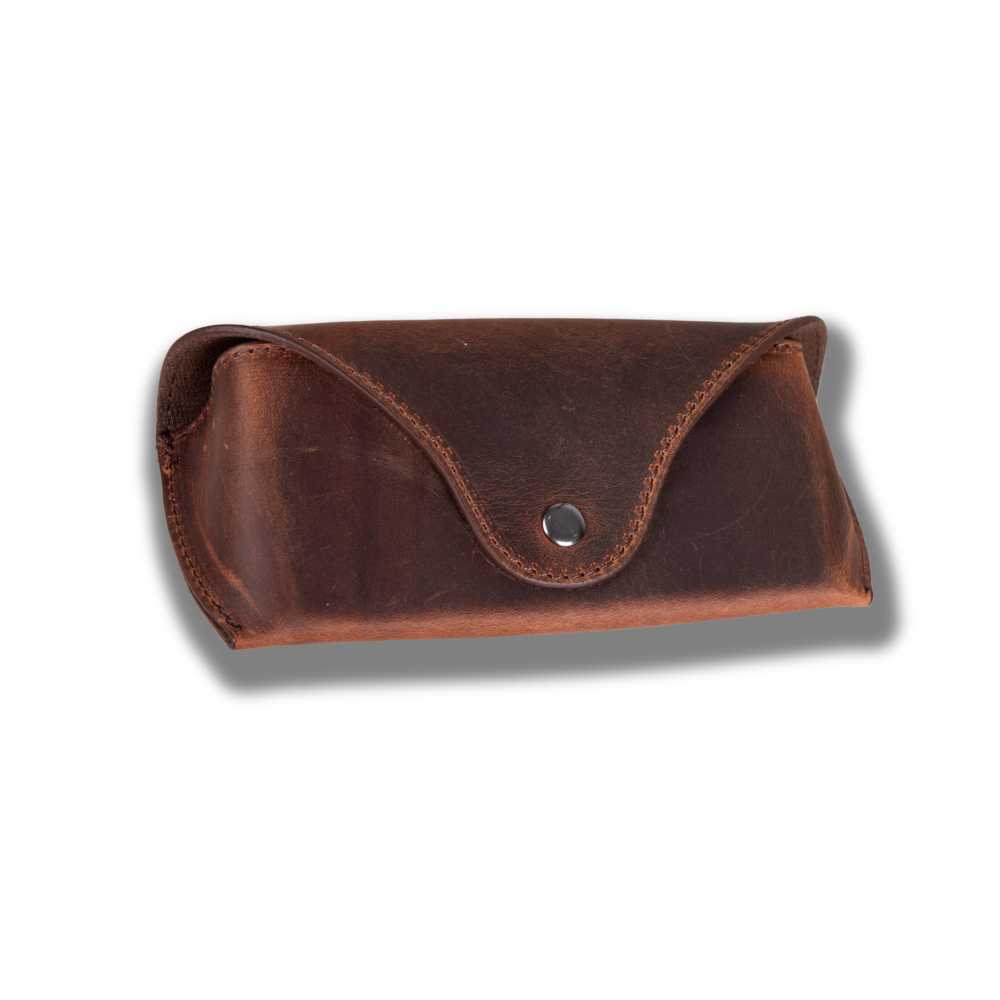 Roan Hakiki Deri, El Yapımı Gözlük Kılıfı, Antik Kahve