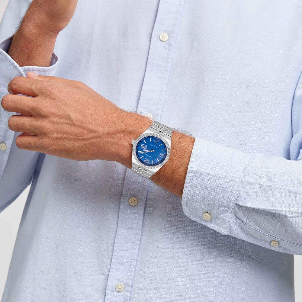 Erkek Kol Saati - Signature Collection - Model-1 ST3442AGS Blue/Silver