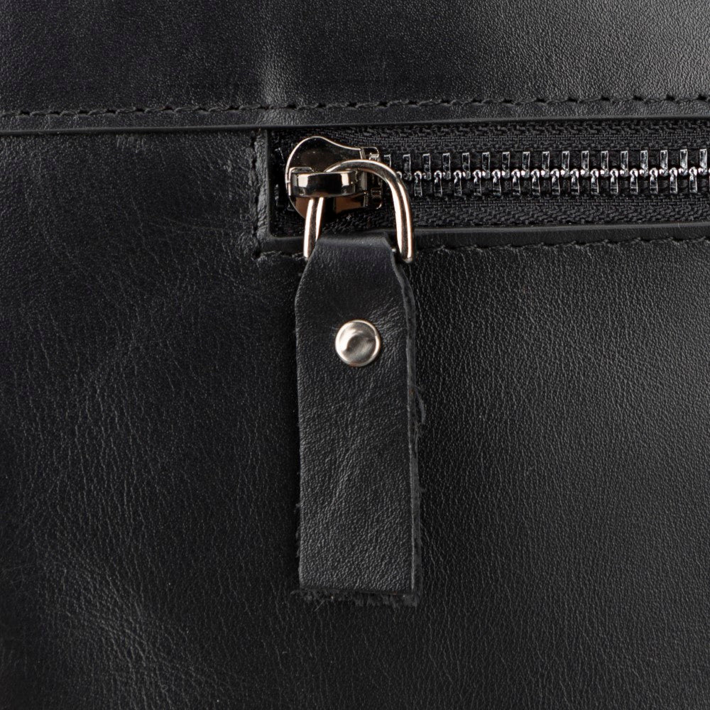 Apollo 15-16 inç MacBook ve PC uyumlu, Hakiki Deri, El Yapımı Çanta, Rustik Siyah