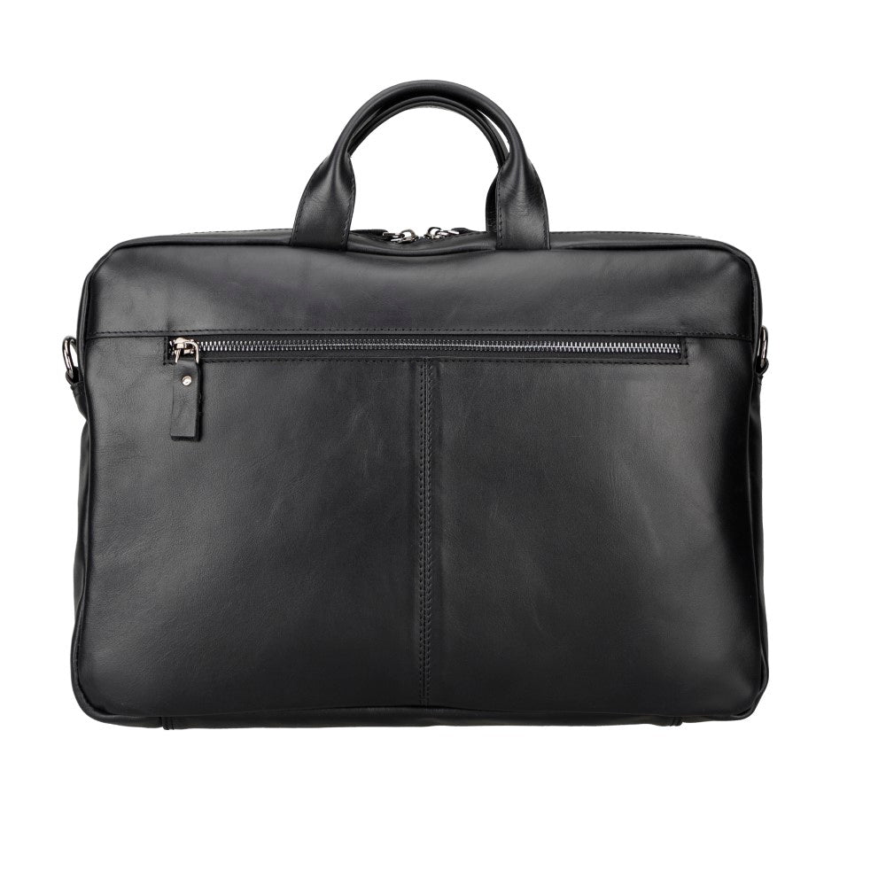 Apollo 15-16 inç MacBook ve PC uyumlu, Hakiki Deri, El Yapımı Çanta, Rustik Siyah