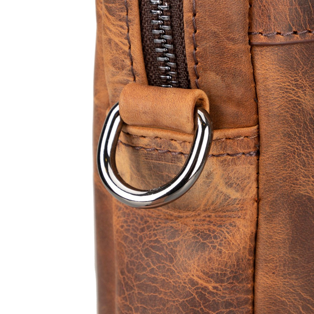 Apollo 15-16 inç MacBook ve PC uyumlu, Hakiki Deri, El Yapımı Çanta, Antik Kahve