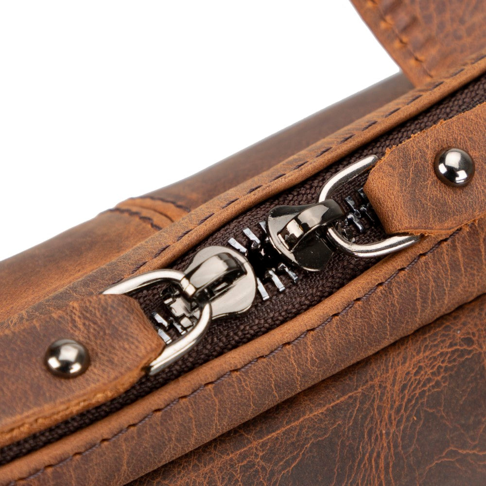 Apollo 15-16 inç MacBook ve PC uyumlu, Hakiki Deri, El Yapımı Çanta, Antik Kahve