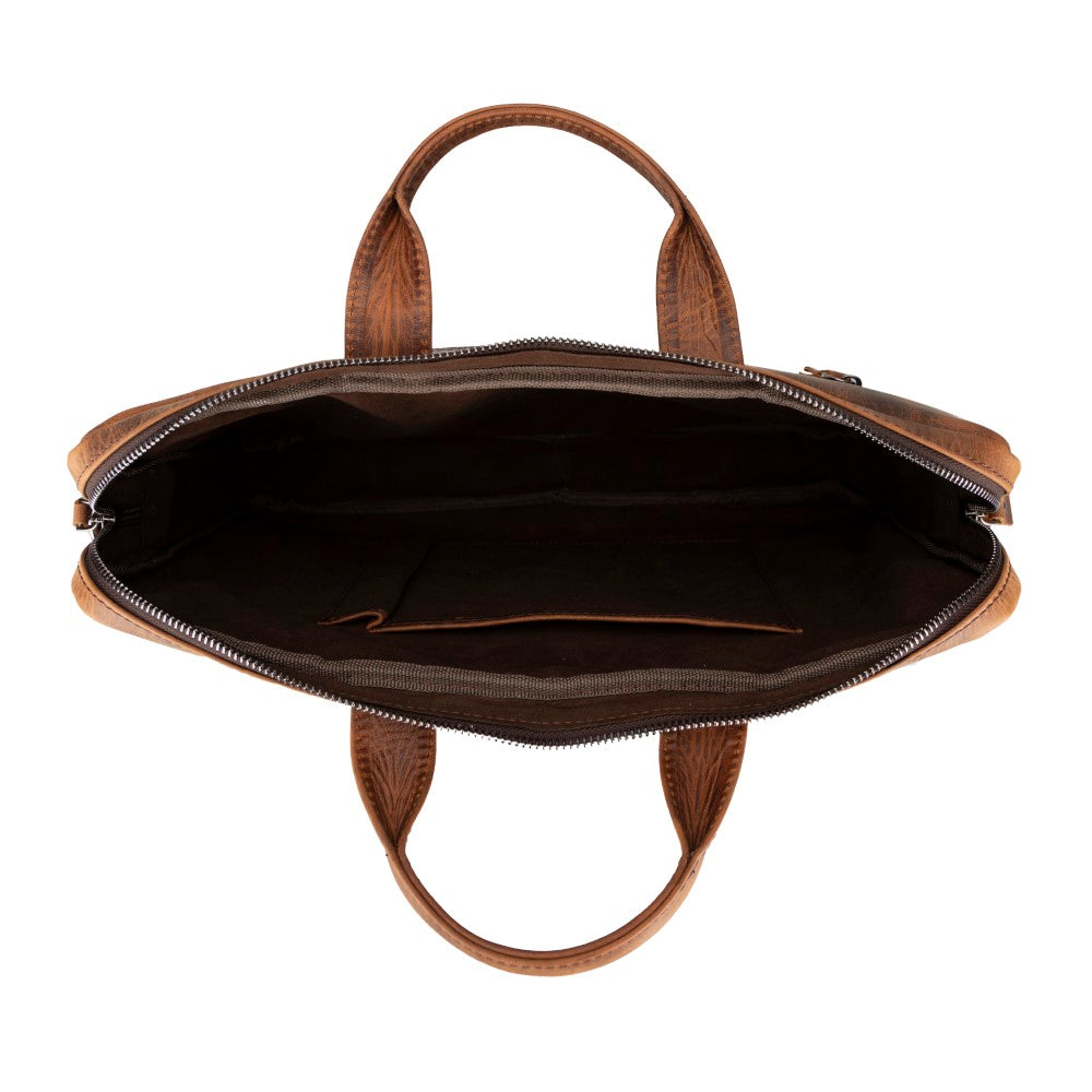 Apollo 15-16 inç MacBook ve PC uyumlu, Hakiki Deri, El Yapımı Çanta, Antik Kahve