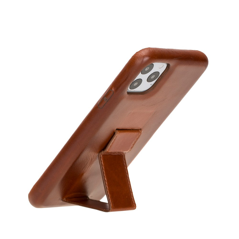 Apple iPhone 11 Pro uyumlu, Hakiki Deri, El Yapımı, Arka Kapak, ROCKCESS Gölgeli Taba