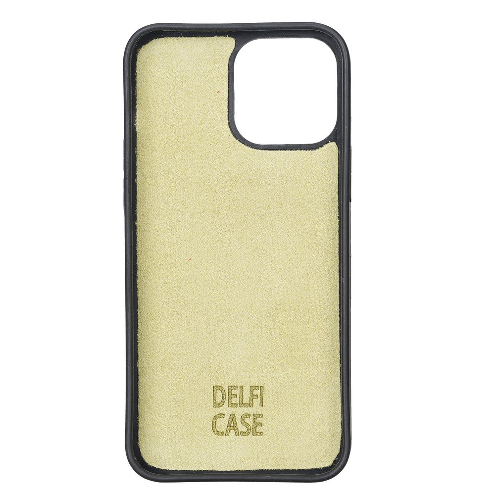 Apple iPhone 13 Pro Max uyumlu, Hakiki Deri, El Yapımı, Cüzdanlı Kılıf, Antik yeşil