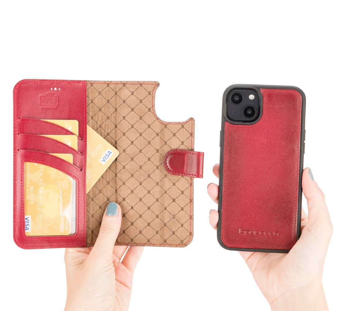 Apple iPhone 14 Plus Uyumlu Deri Cüzdanlı Kılıf MWWN V4EF