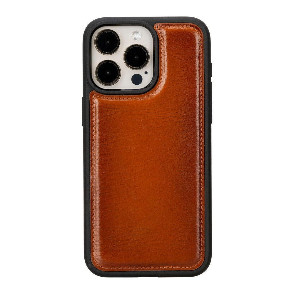 Apple iPhone 15 Pro Max uyumlu, Hakiki Deri, El Yapımı, Arka Kapak, Gölgeli Taba