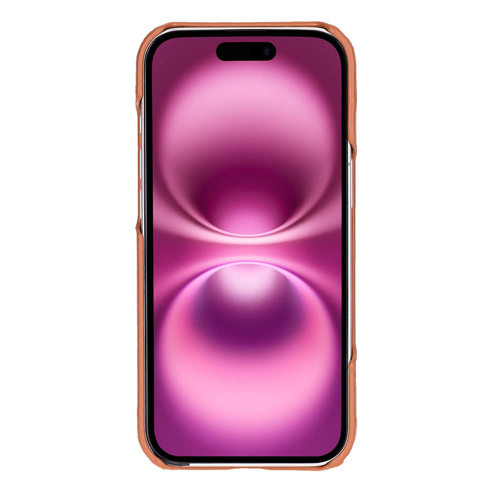 Apple iPhone 17 Air için, Hakiki Deri, El Yapımı Kılıf, Magsafe ile uyumlu, İç Yüzeyi Kadife, Gölgeli Taba