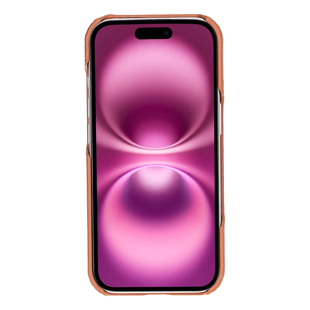 Apple iPhone 17 için, Hakiki Deri, El Yapımı Kılıf, Magsafe ile uyumlu, İç Yüzeyi Kadife, Gölgeli Taba