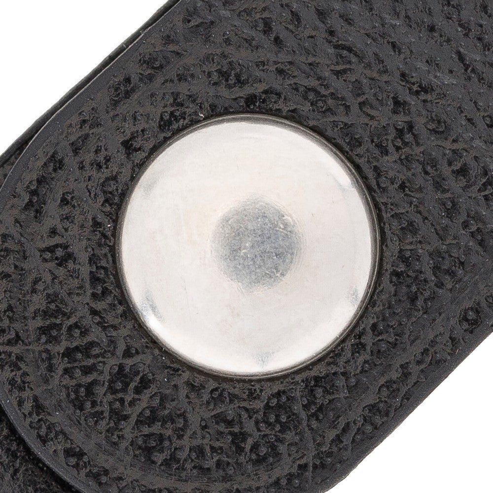 Apple AirTag uyumlu, Hakiki Deri, El Yapımı Anahtarlık, Arta Rustik Siyah