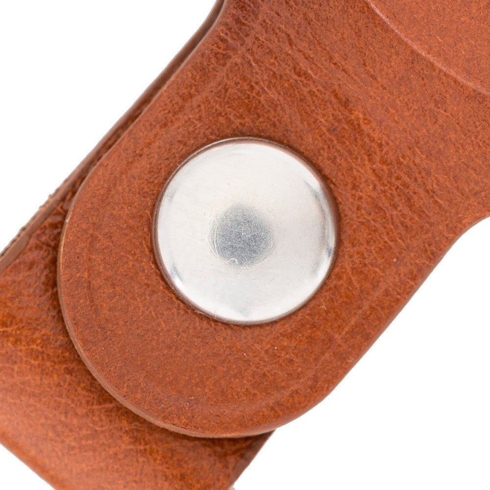 Apple AirTag uyumlu, Hakiki Deri, El Yapımı Anahtarlık, Arta Gölgeli Taba