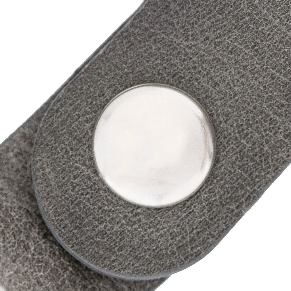 Apple AirTag uyumlu, Hakiki Deri, El Yapımı Anahtarlık, Arta Gölgeli Gri