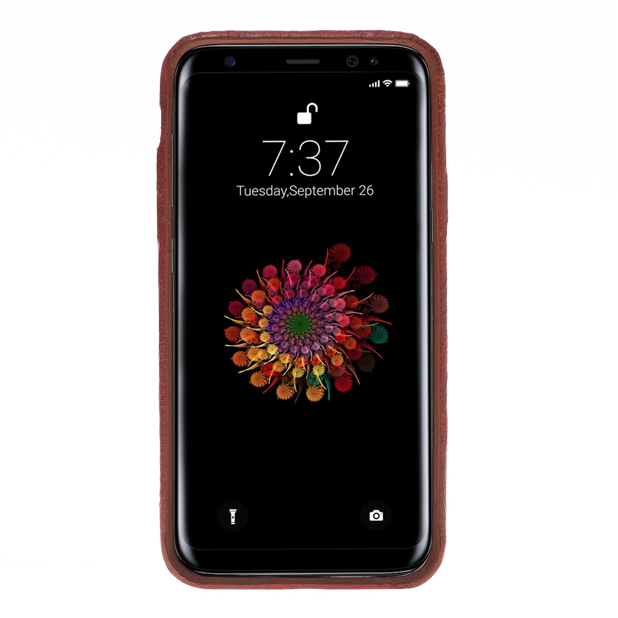 Apple iPhone X-XS Uyumlu Deri Arka Kapak UC-CC Kırmızı