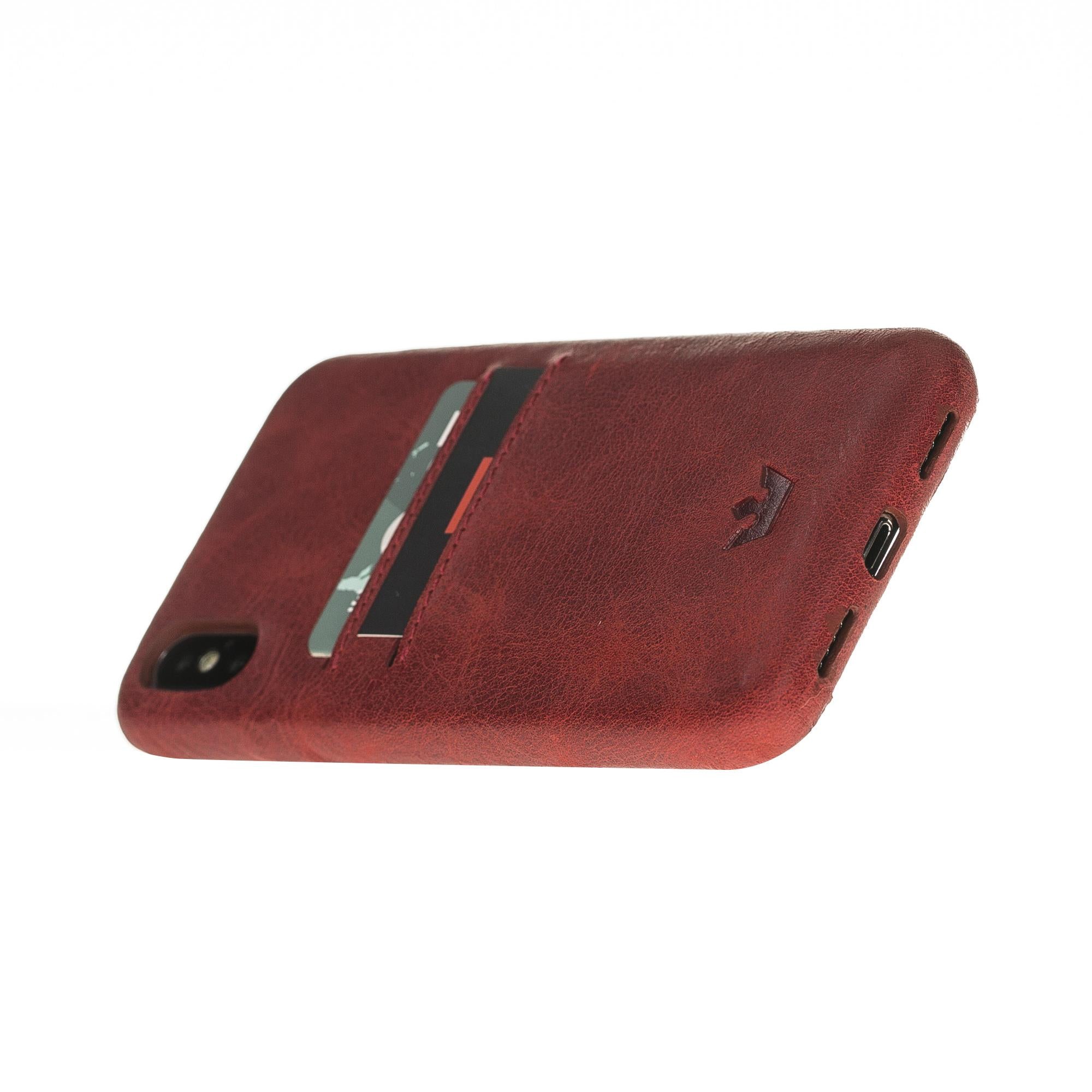 Apple iPhone X-XS Uyumlu Deri Arka Kapak UC-CC Kırmızı