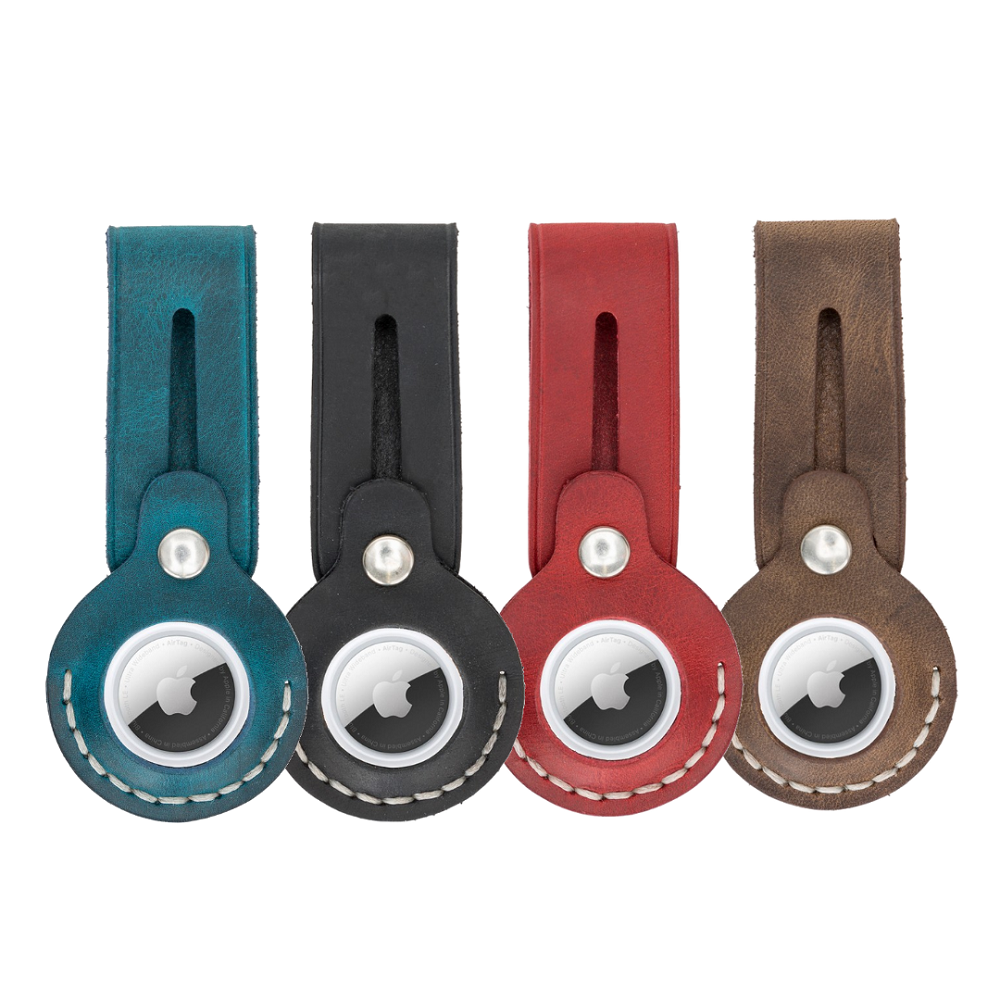 Apple AirTag uyumlu, Hakiki Deri, El Yapımı Anahtarlık, Beta 4 Adet AA32-AA1-AA33-AA6
