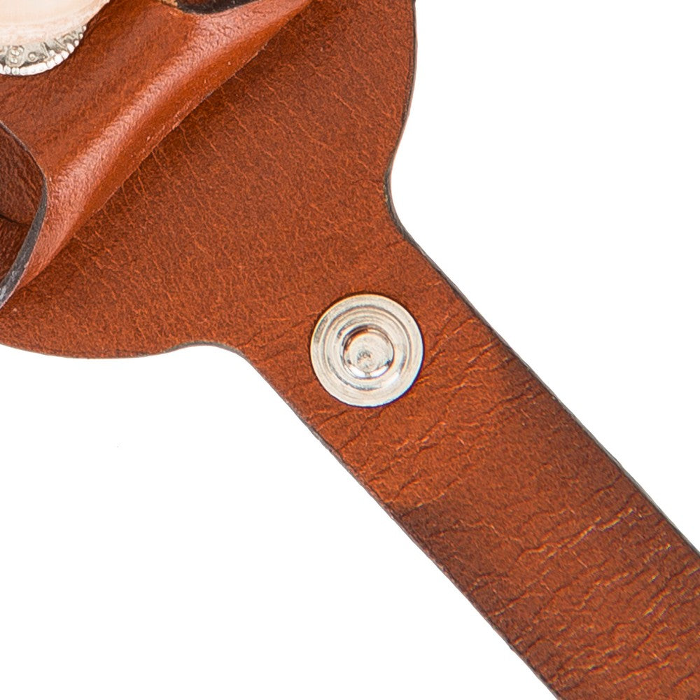 Apple AirTag uyumlu, Hakiki Deri, El Yapımı Anahtarlık, Patara Gölgeli Taba