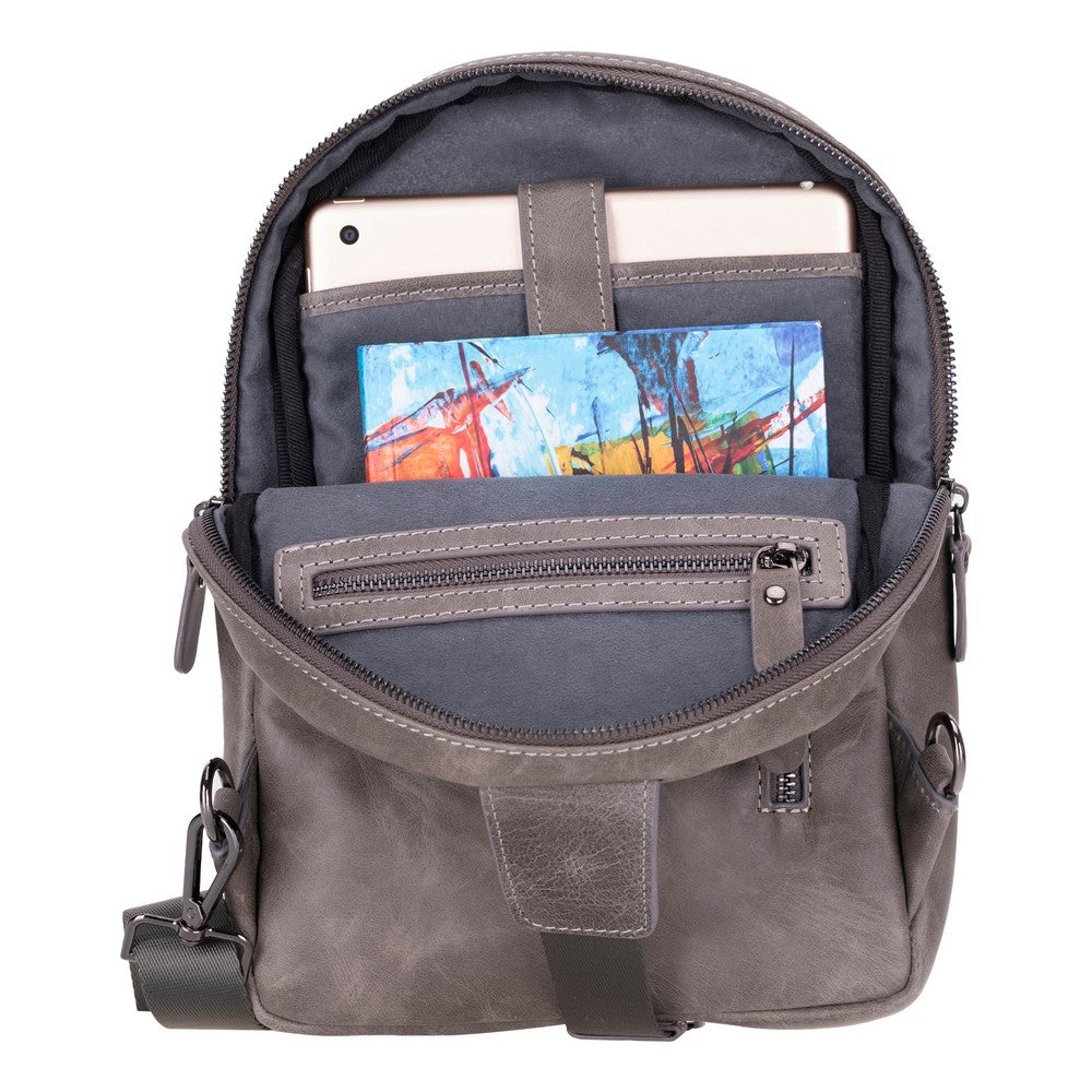 Blake Hakiki Deri, El Yapımı, Çapraz Çanta, Antik Gölgeli Gri