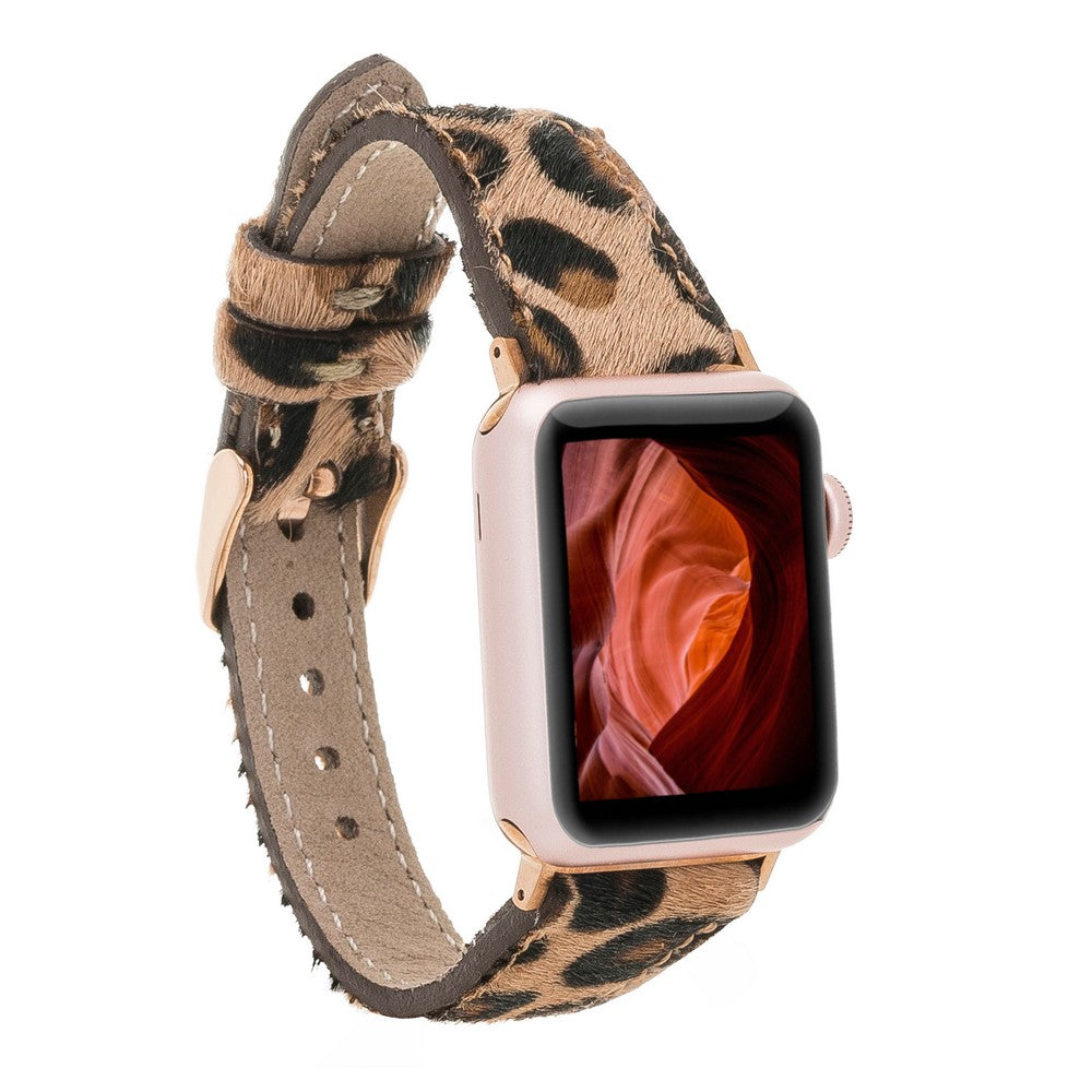 Apple Watch uyumlu, Hakiki Deri, El Yapımı Kordon, Slim LE01N