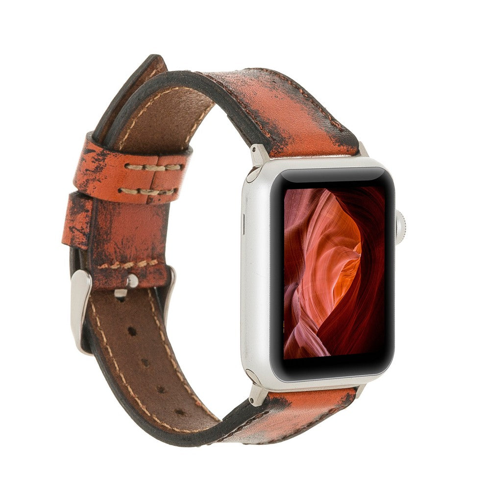 Apple Watch uyumlu, Hakiki Deri, El Yapımı Kordon, V8SEF