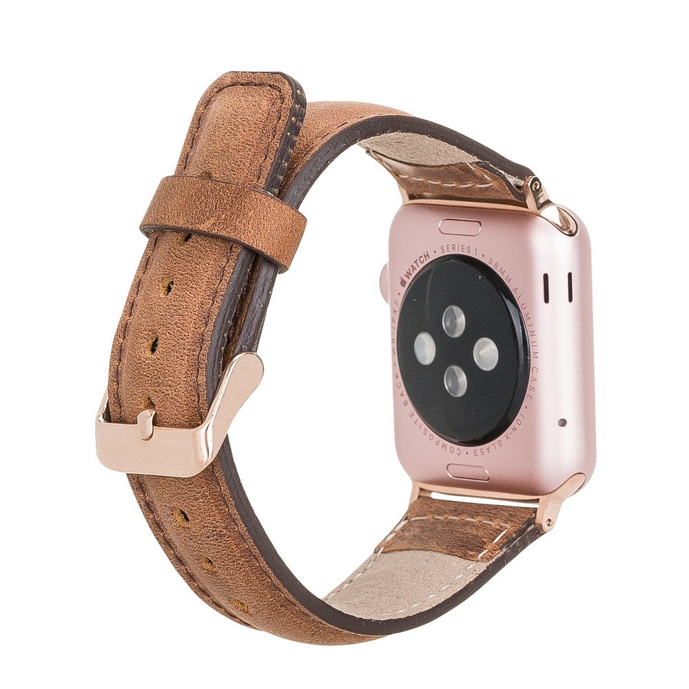 Apple Watch uyumlu, Hakiki Deri, El Yapımı Kordon, G19 Taba