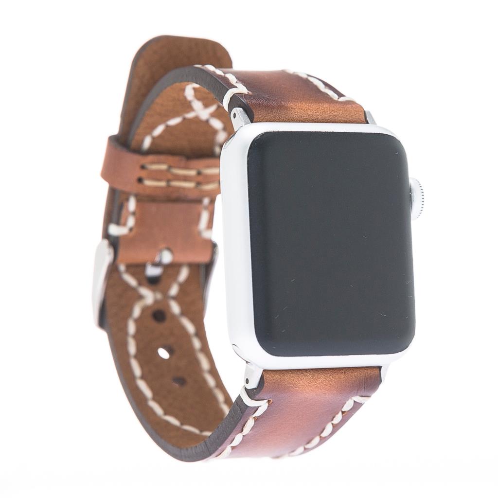 Apple Watch uyumlu, Hakiki Deri, El Yapımı Kordon, Gölgeli Taba Daniel