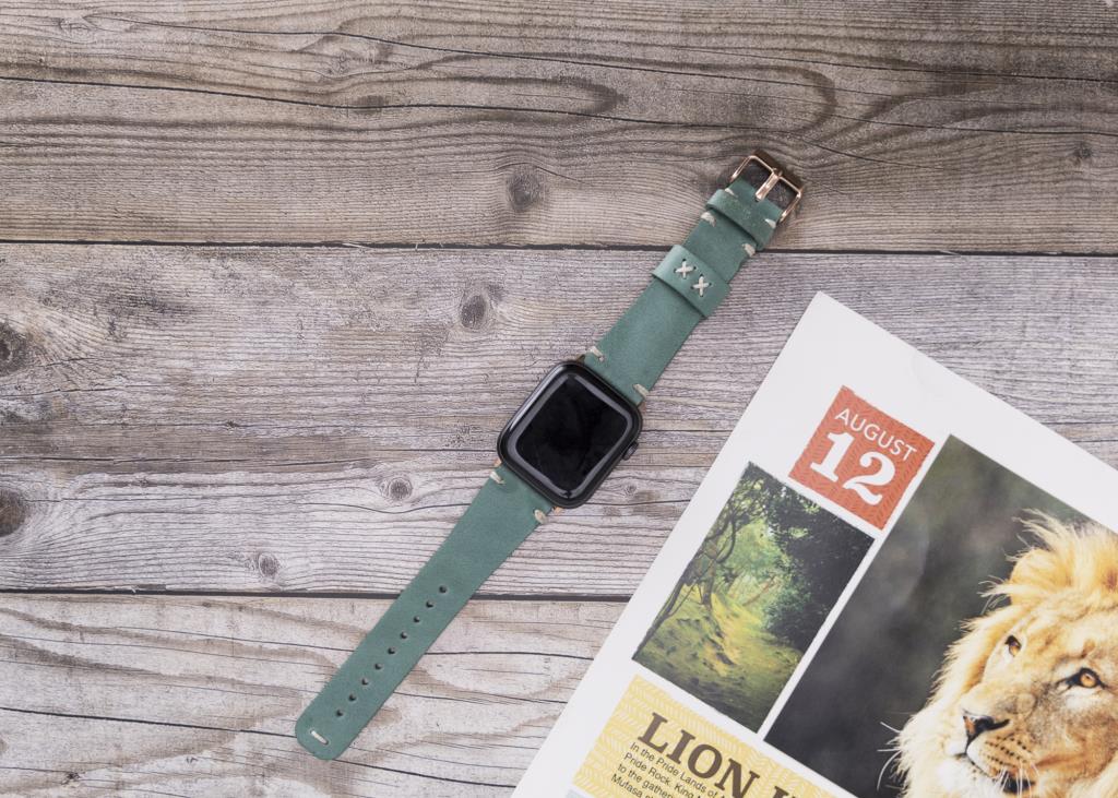 Apple Watch uyumlu, Hakiki Deri, El Yapımı Kordon, Orfe CZ12