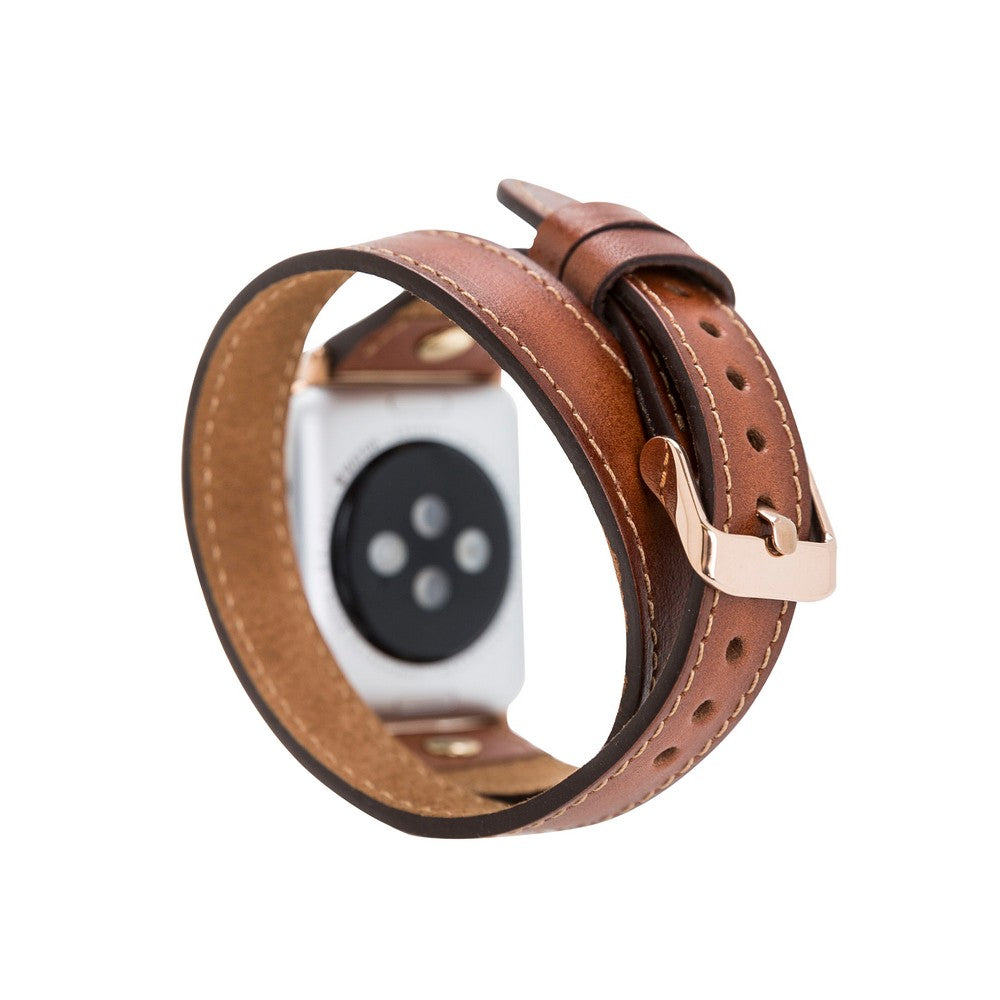 Apple Watch uyumlu, Hakiki Deri, El Yapımı Kordon, DT GT Gölgeli Taba